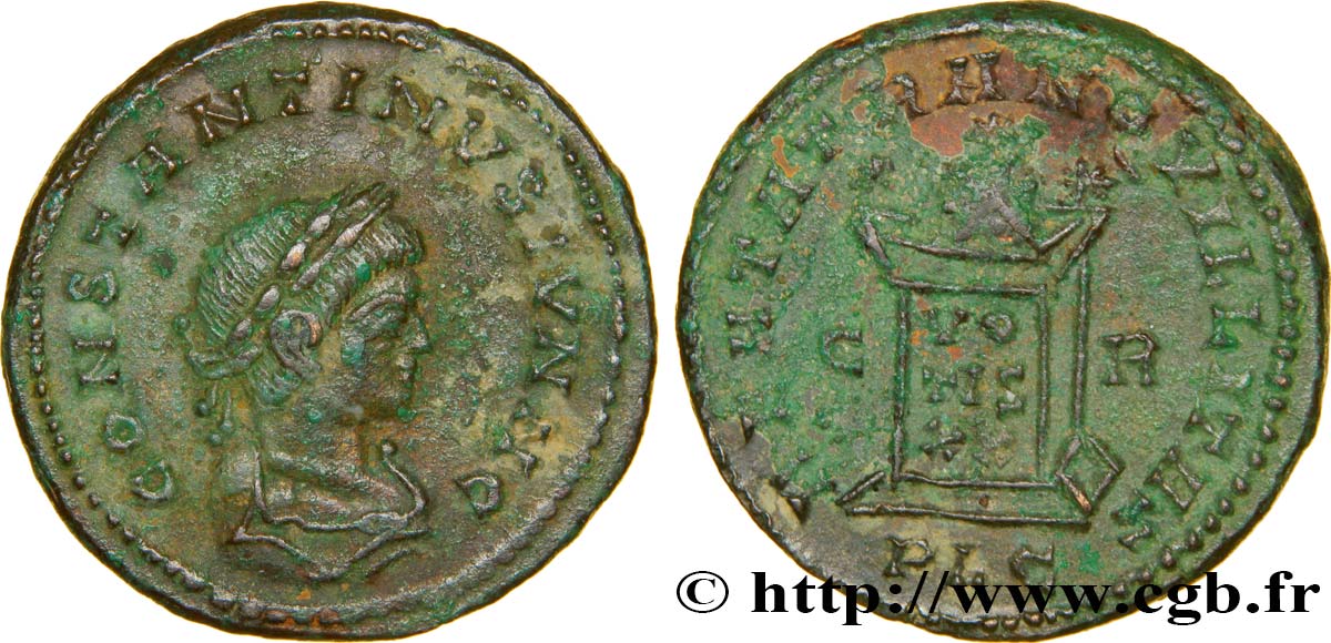 CONSTANTIN II Centenionalis ou nummus TTB
