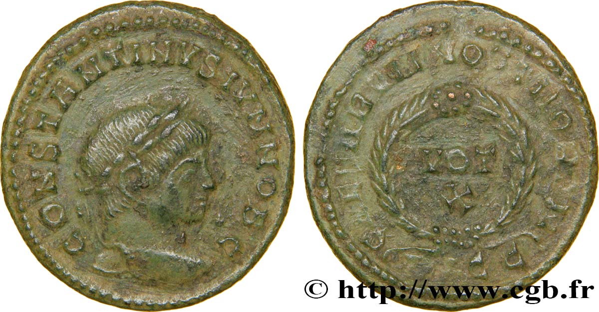 CONSTANTIN II Centenionalis ou nummus TTB+