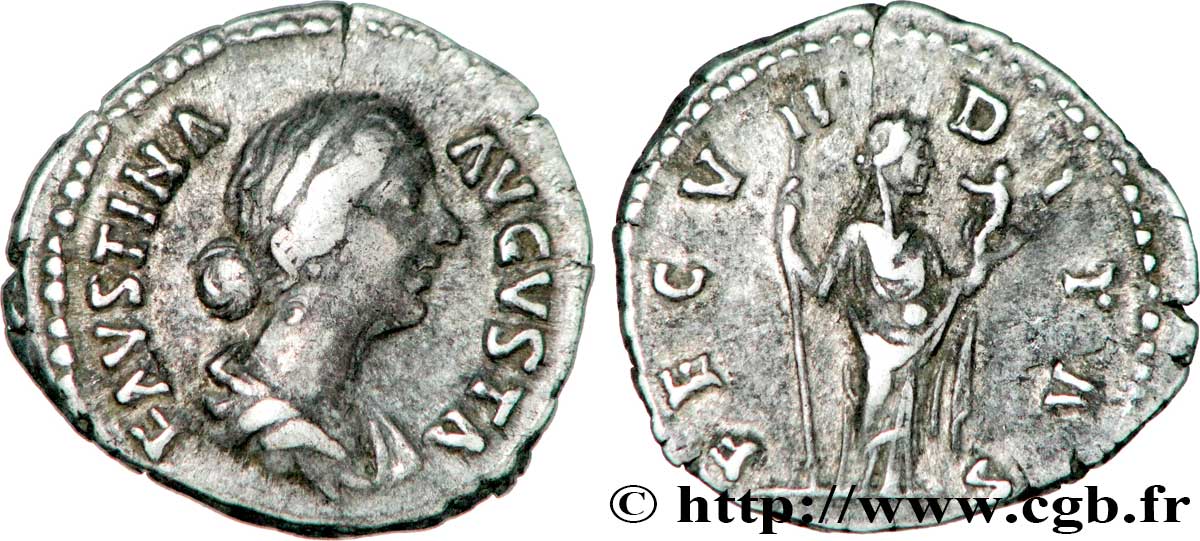 FAUSTINE JEUNE Denier TTB