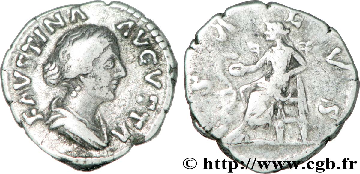 FAUSTINE JEUNE Denier TB+/TB