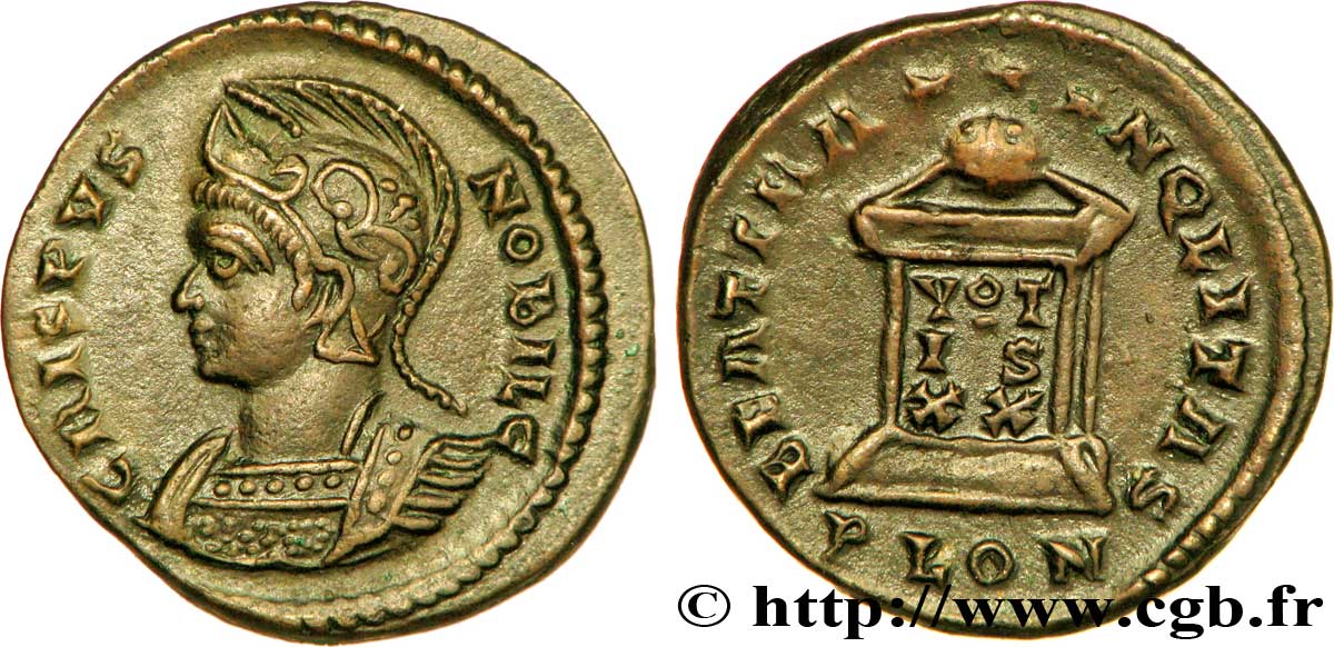 CRISPUS Centenionalis ou nummus SPL/SUP