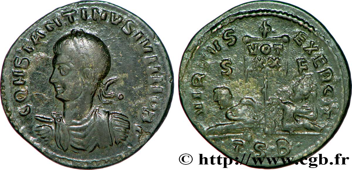 CONSTANTIN II Centenionalis ou nummus TTB+