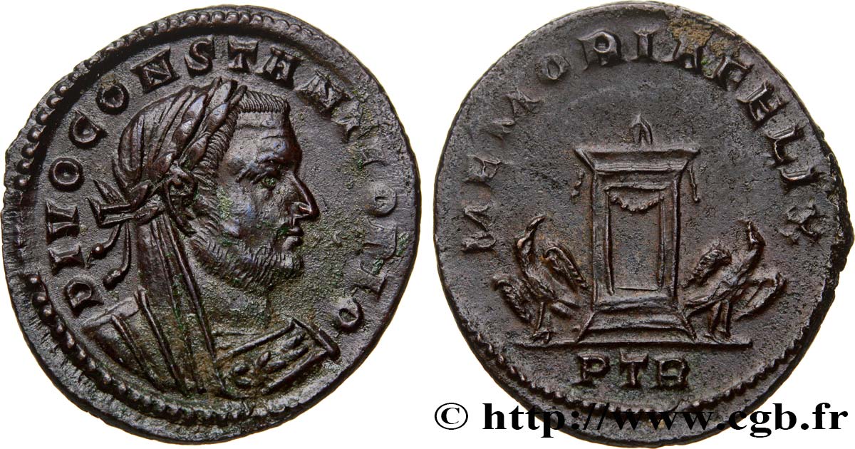 CONSTANCE Ier CHLORE Follis ou nummus SUP