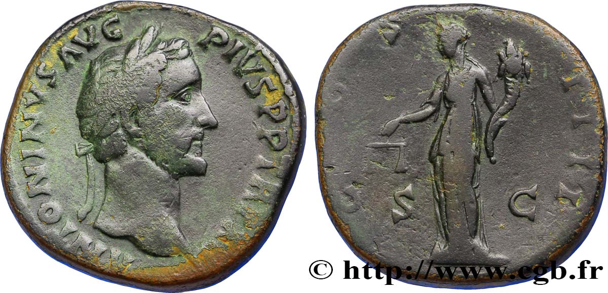 ANTONIN LE PIEUX Sesterce TB+