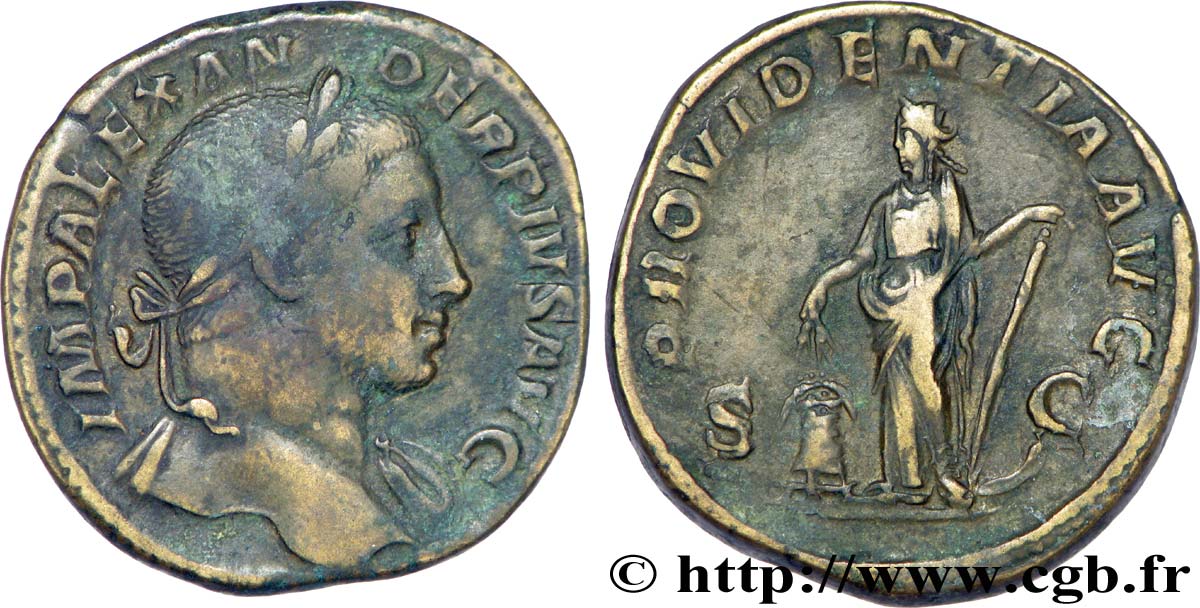 SEVERUS ALEXANDER Sesterce VF/XF