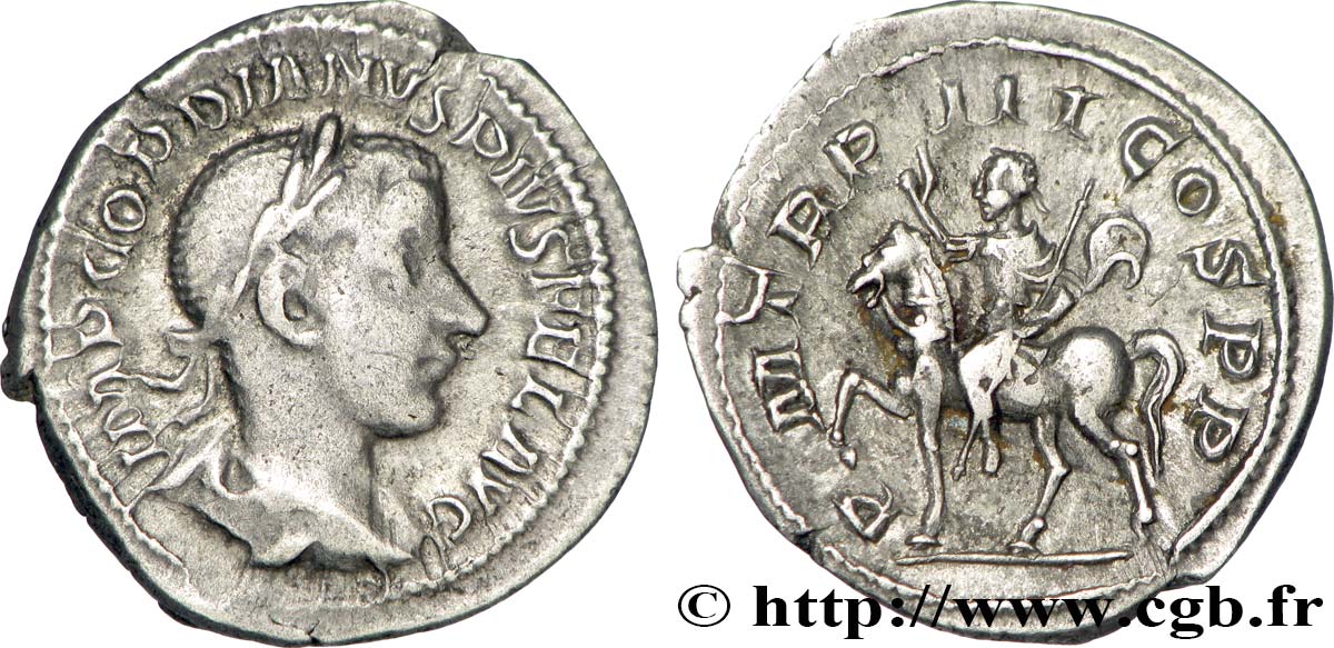 GORDIAN III Denier AU/AU