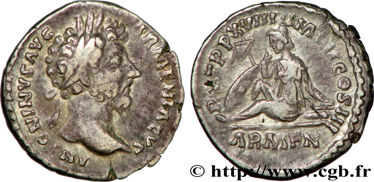 MARC AURÈLE Denier TTB