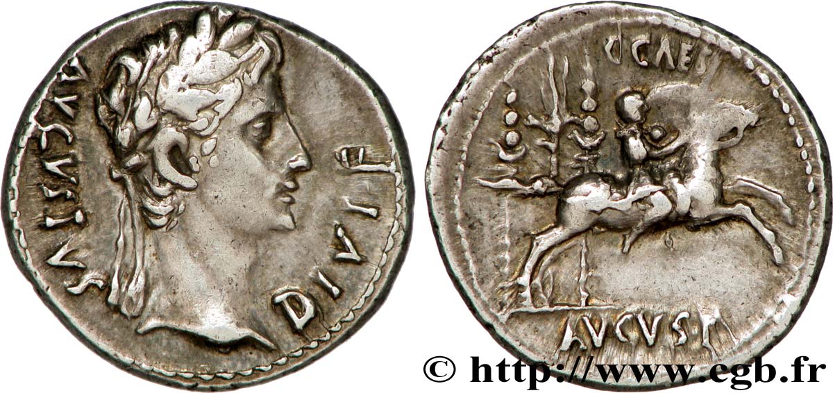 AUGUSTUS and CAIUS Denier q.SPL