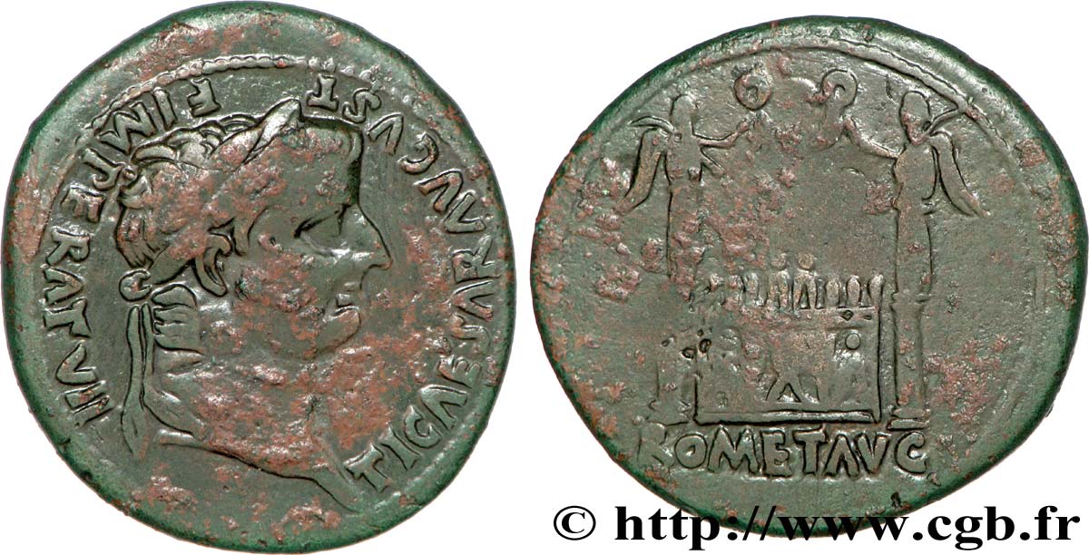 TIBÈRE As à l autel de Lyon TTB+/TTB