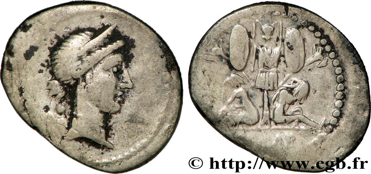 JULES CÉSAR Denier TB+