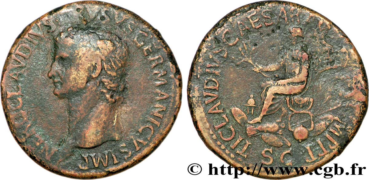 NÉRON DRUSUS Sesterce TB+