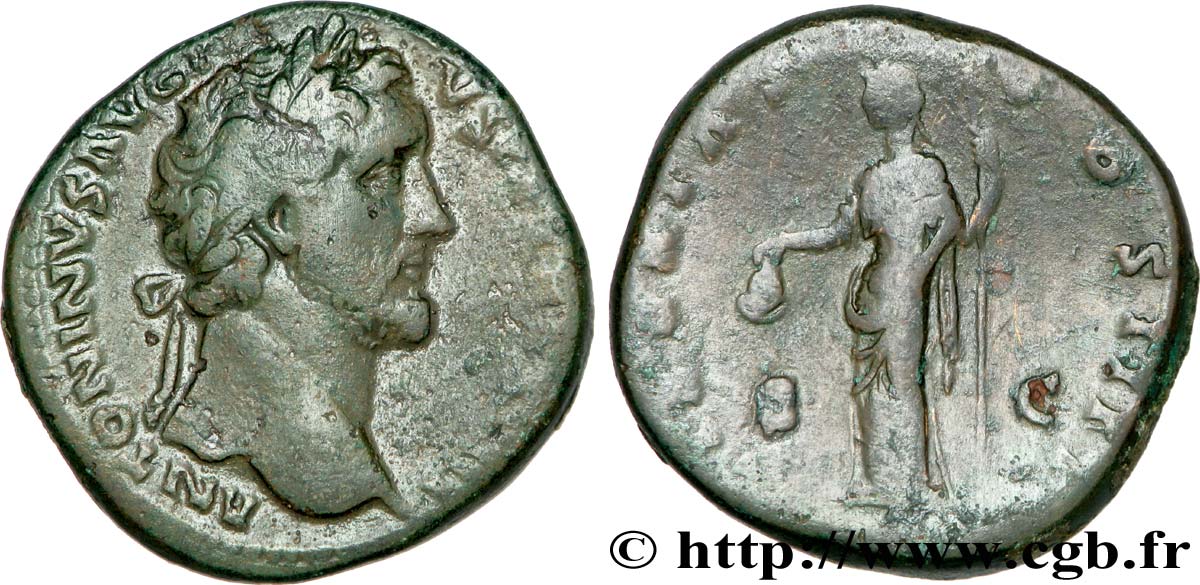 ANTONIN LE PIEUX Sesterce TB+