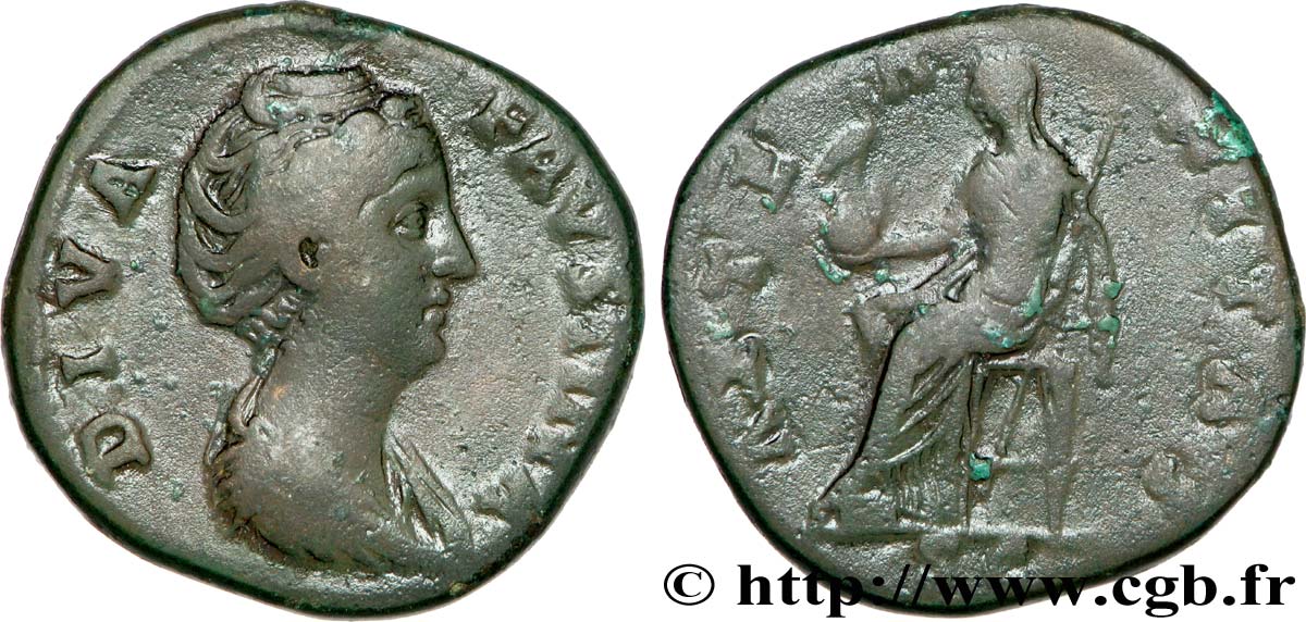 FAUSTINE MÈRE Sesterce TB+