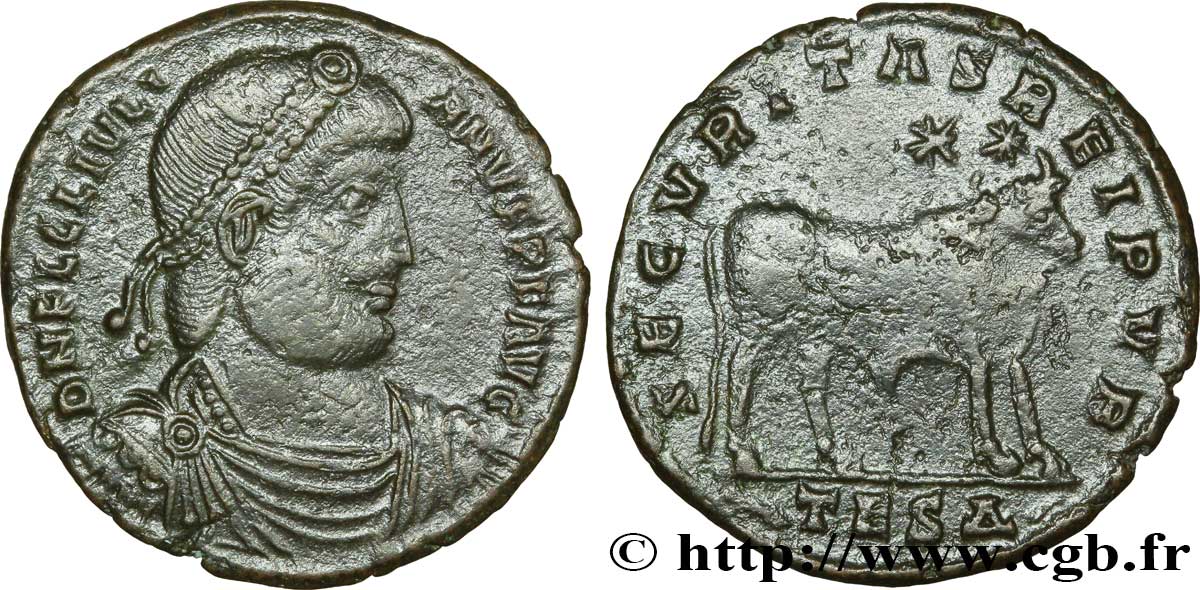 JULIEN II LE PHILOSOPHE Double maiorina, (GB, Æ 1) TTB