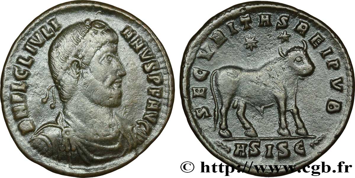 JULIEN II LE PHILOSOPHE Double maiorina, (GB, Æ 1) TTB