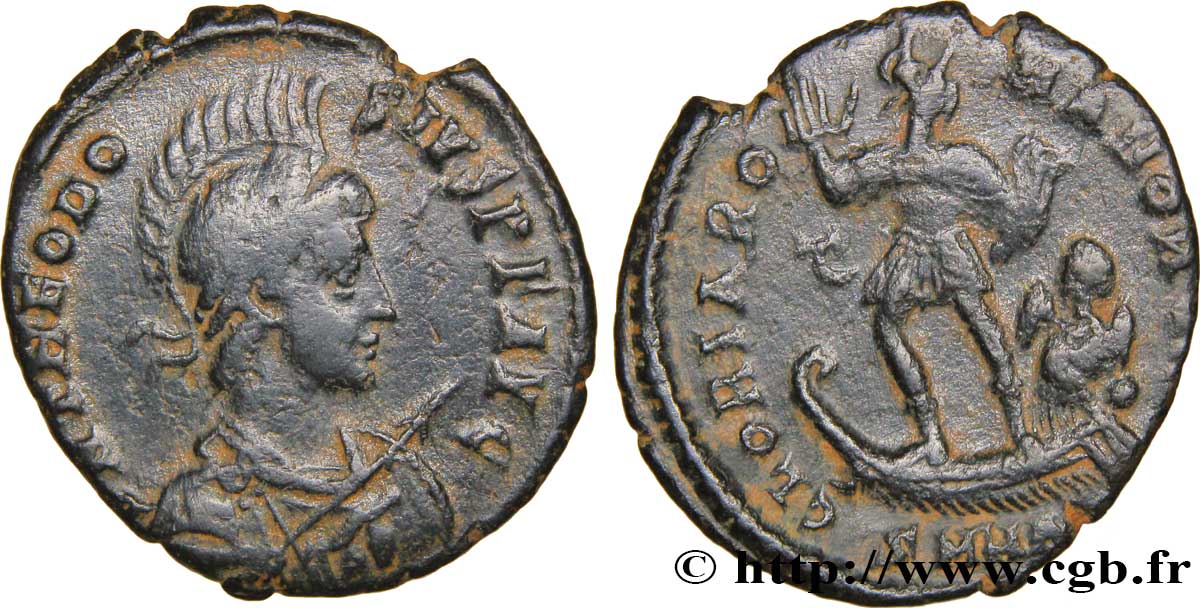 THÉODOSE Ier Maiorina pecunia, (MB, Æ 2) TB+