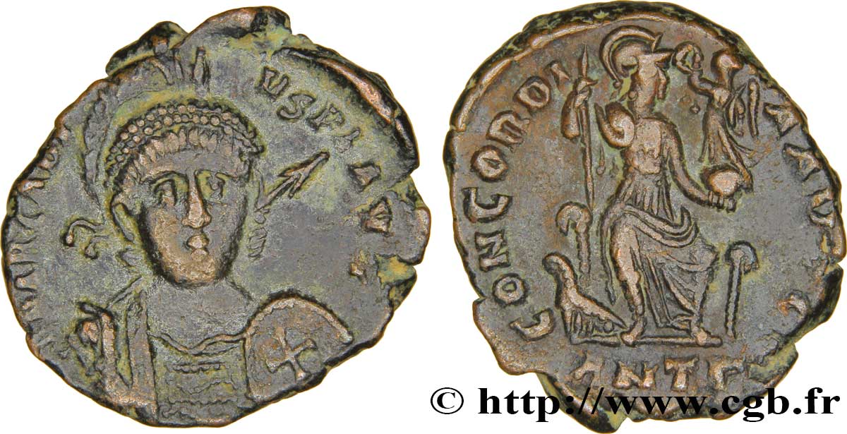 ARCADIUS Nummus, (PB, Æ 3) TTB+