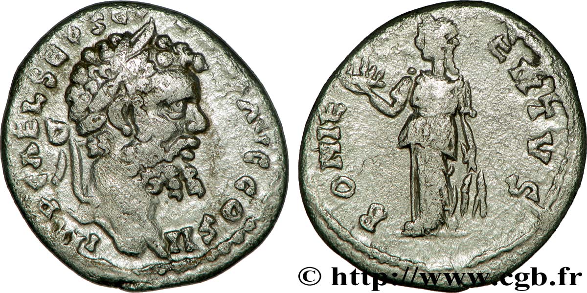 SEPTIME SÉVÈRE Denier TTB