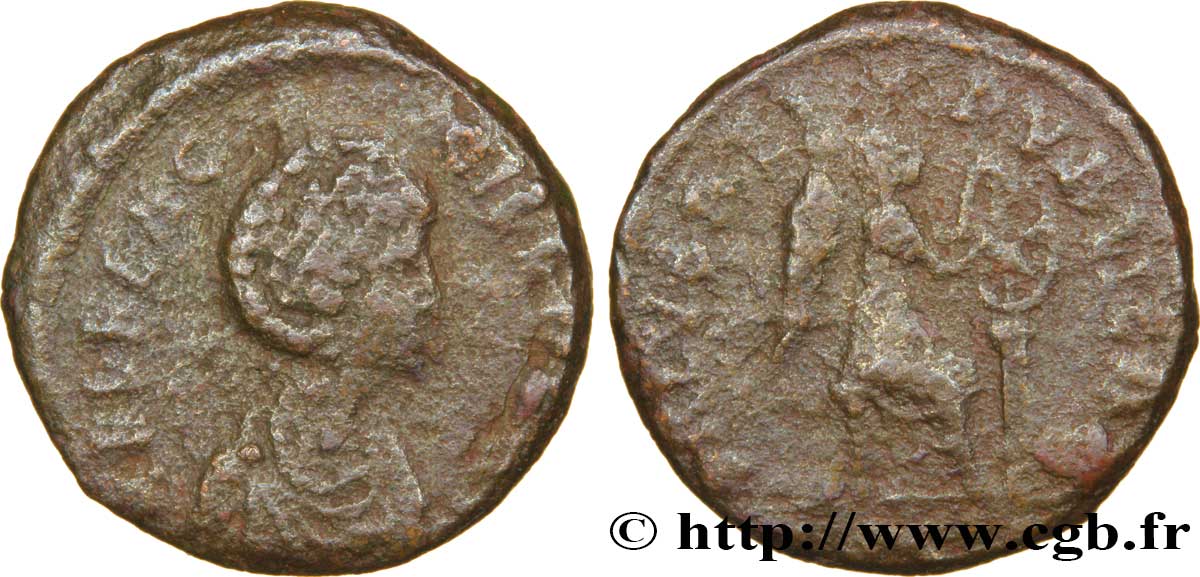 AELIA FLACCILLA Nummus, (PBQ, Æ 4) TTB