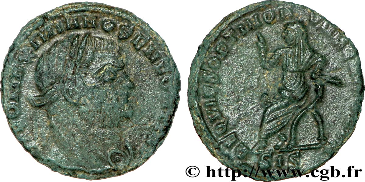 MAXIMIEN HERCULE Demi-follis ou demi-nummus TTB+