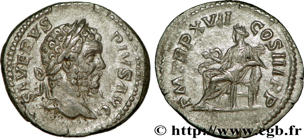 SEPTIME SÉVÈRE Denier TTB+