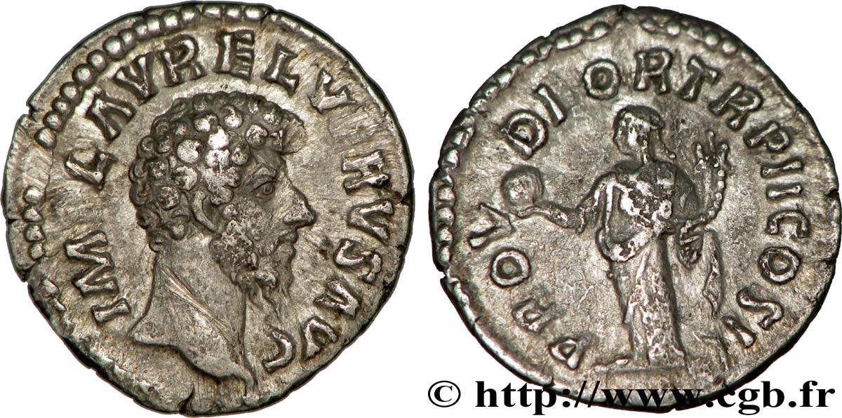 LUCIUS VÉRUS Denier TTB