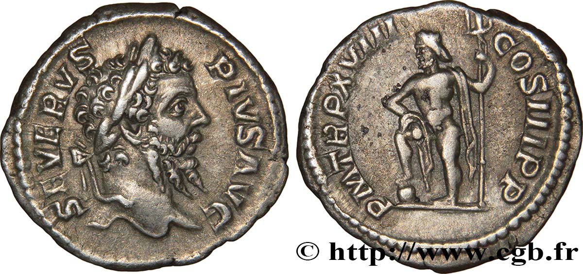 SEPTIME SÉVÈRE Denier TTB