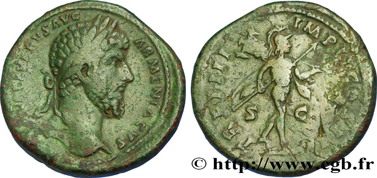 LUCIUS VÉRUS Sesterce TB+