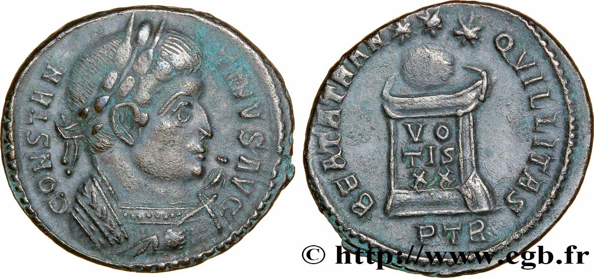 CONSTANTIN Ier LE GRAND Centenionalis ou nummus TTB+