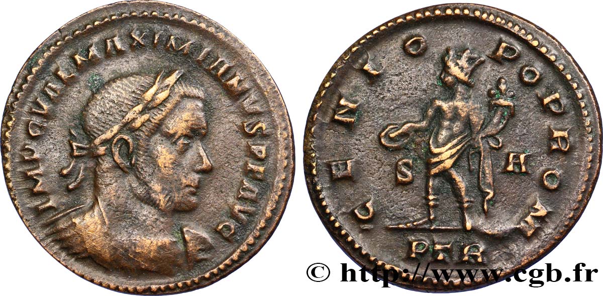 MAXIMIEN HERCULE Follis ou nummus TTB+