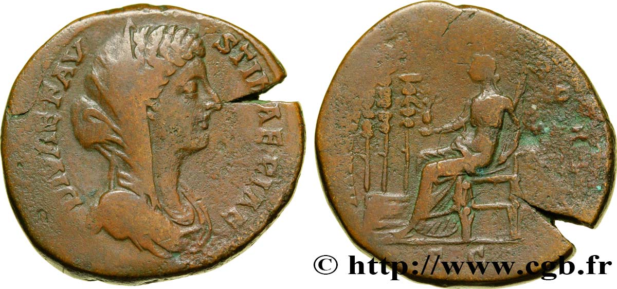 DIVA FAUSTINA Sesterce TB+