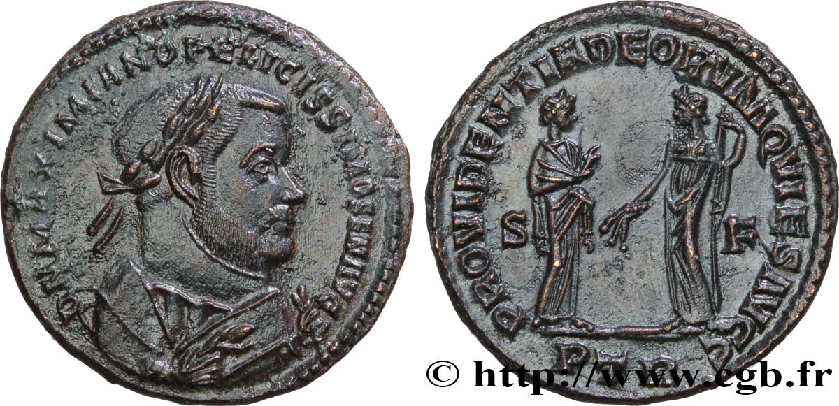 MAXIMIEN HERCULE Follis ou nummus SUP