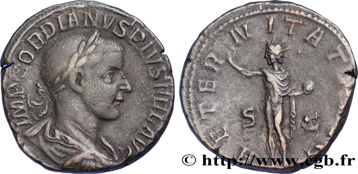 GORDIEN III Sesterce TTB/TTB+