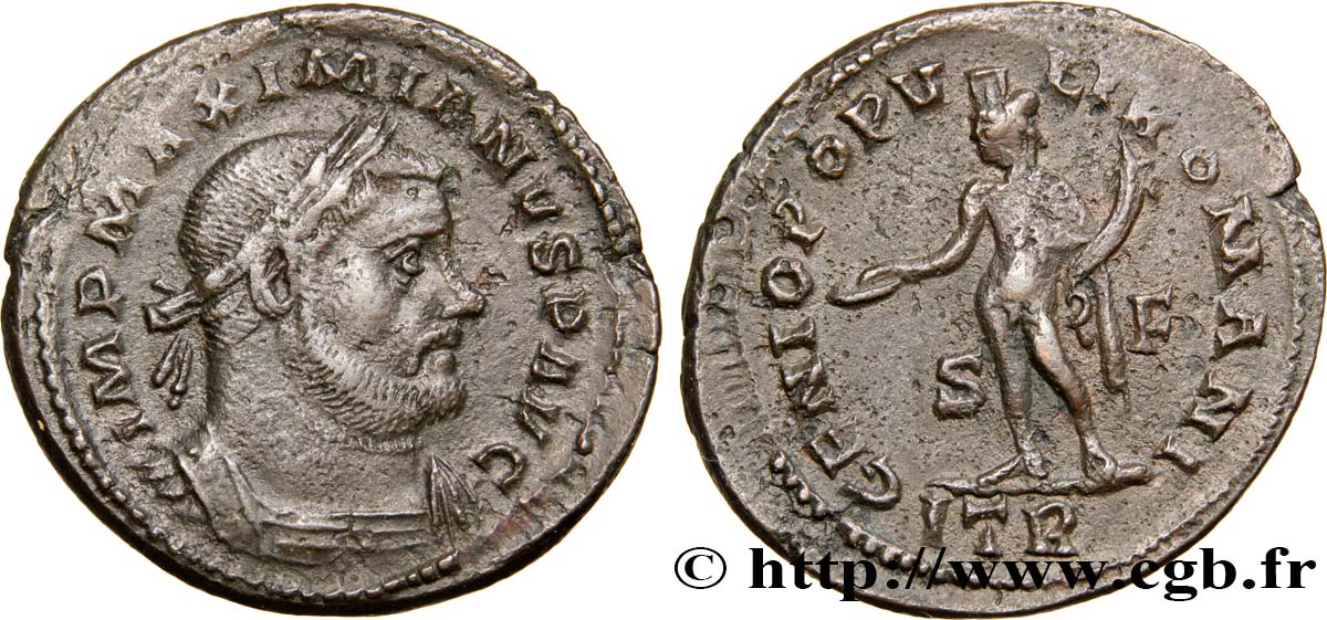 MAXIMIEN HERCULE Follis ou nummus TTB+