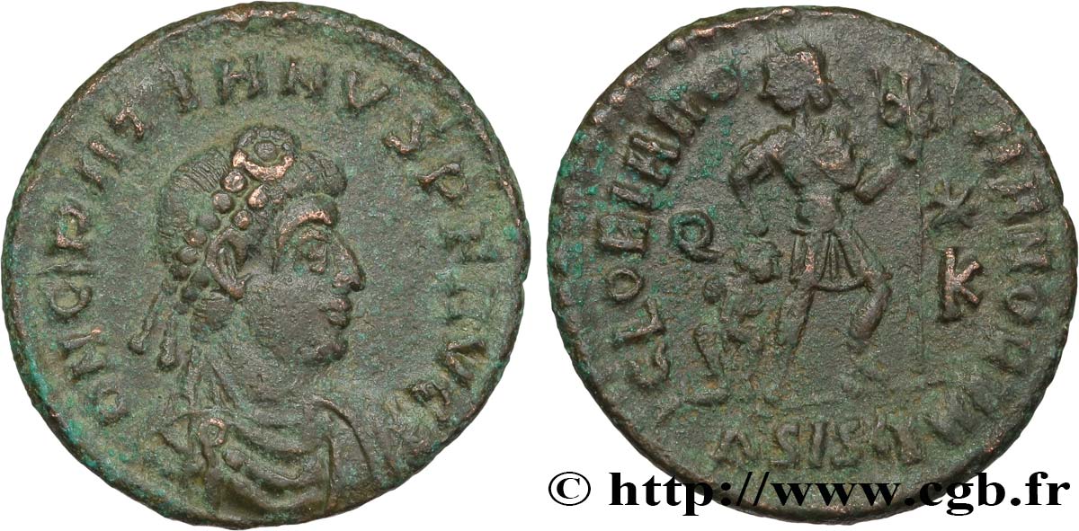 GRATIANUS Nummus, (PB, Æ 3) fVZ