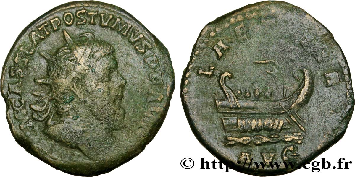 POSTUMUS Double sesterce XF