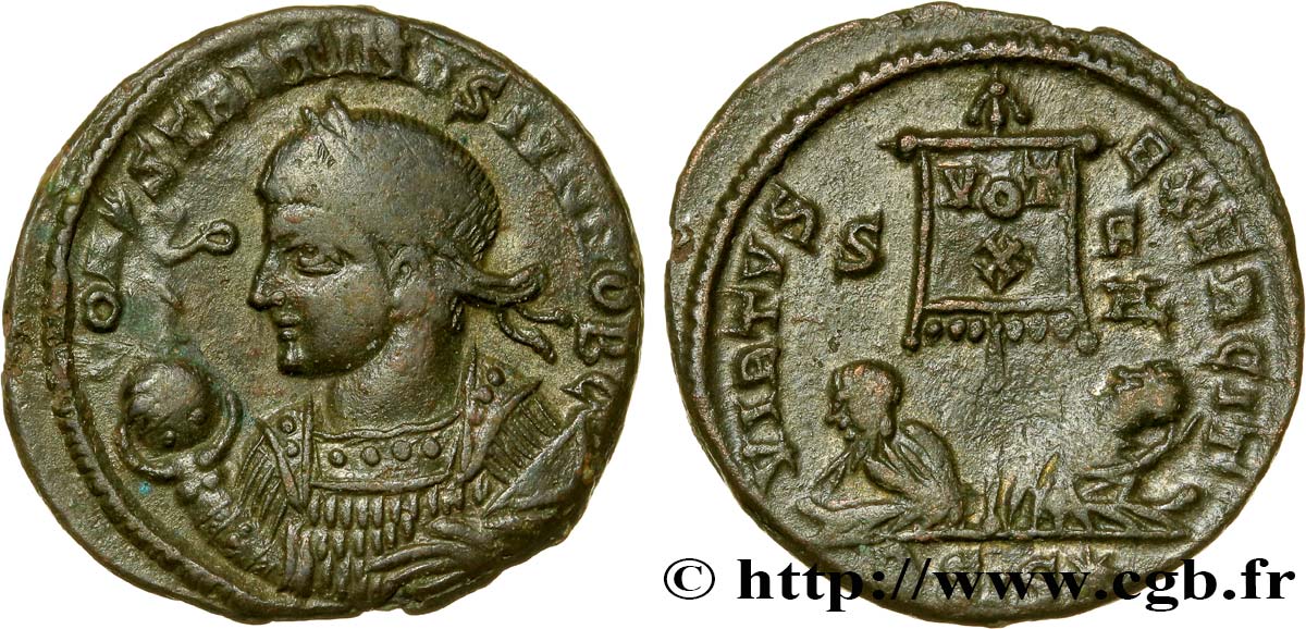 CONSTANTIN II Centenionalis ou nummus TTB+