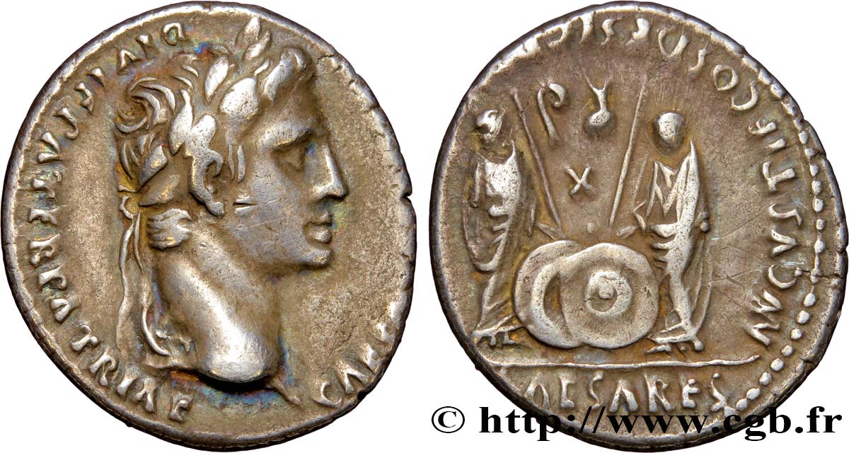 AUGUSTE, CAIUS et LUCIUS Denier TTB+