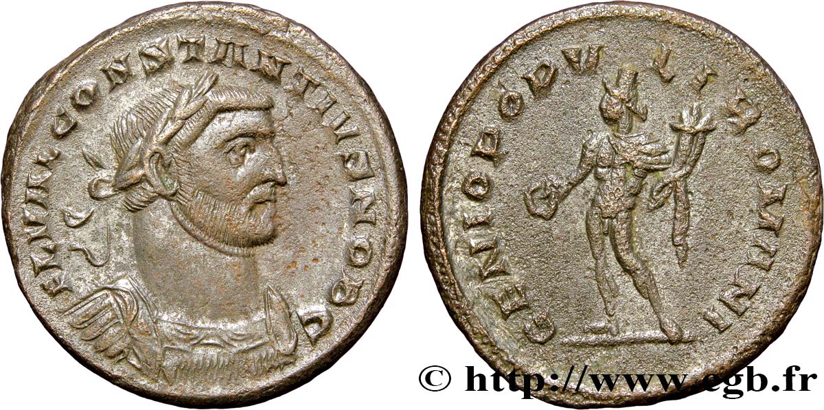 CONSTANCE Ier CHLORE Follis ou nummus SUP/TTB