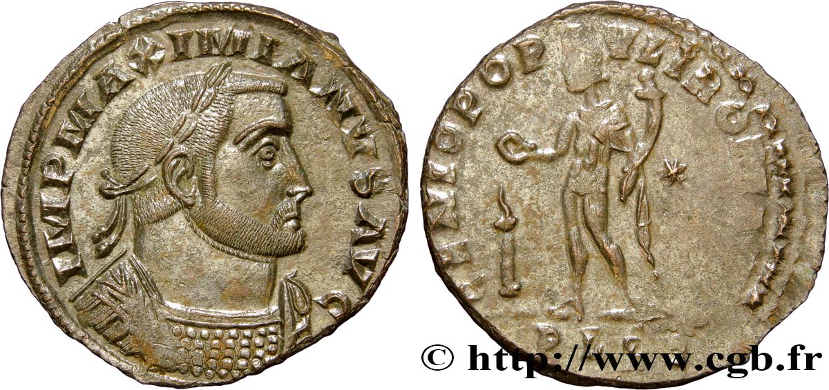 MAXIMIEN HERCULE Follis ou nummus SPL