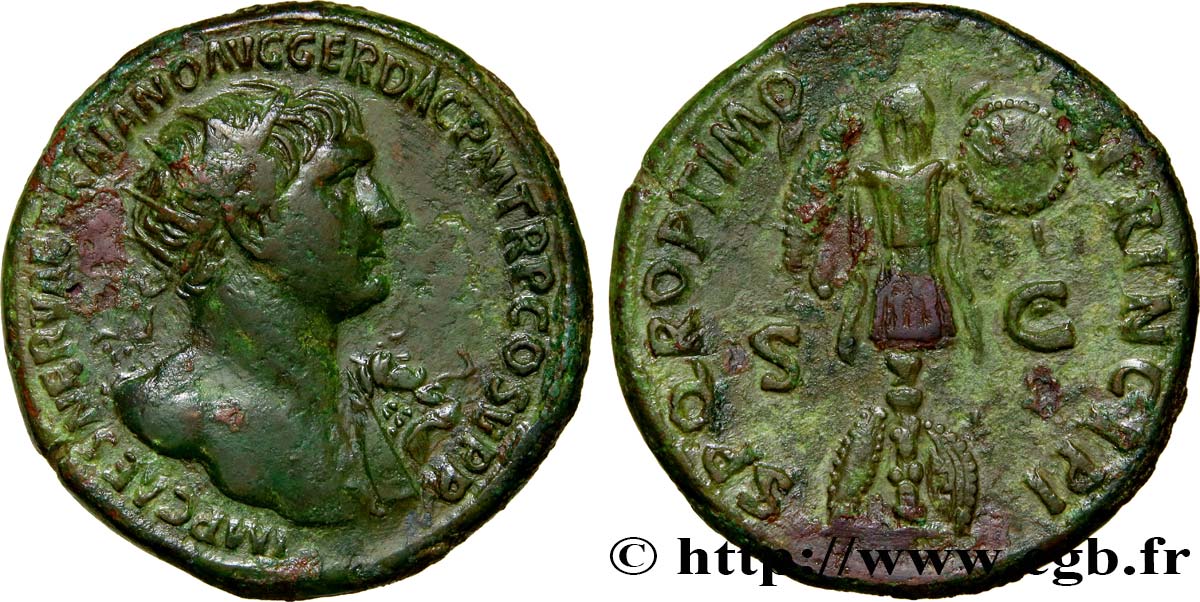 TRAJANUS Dupondius, (MB, Æ 28) AU