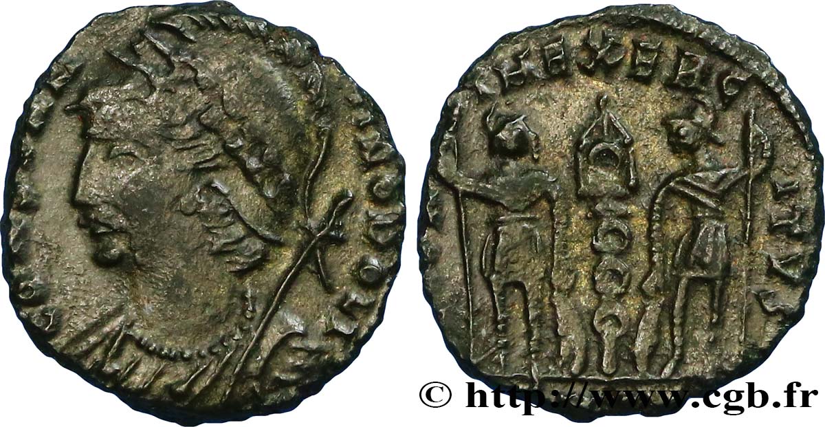 CONSTANTINOPLE Centenionalis ou nummus TTB+