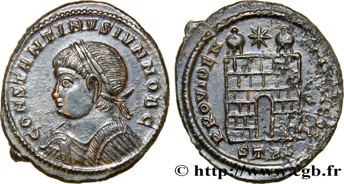 COSTANTINO II Centenionalis ou nummus MS/q.SPL
