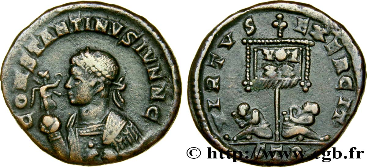 CONSTANTIN II Centenionalis ou nummus TTB