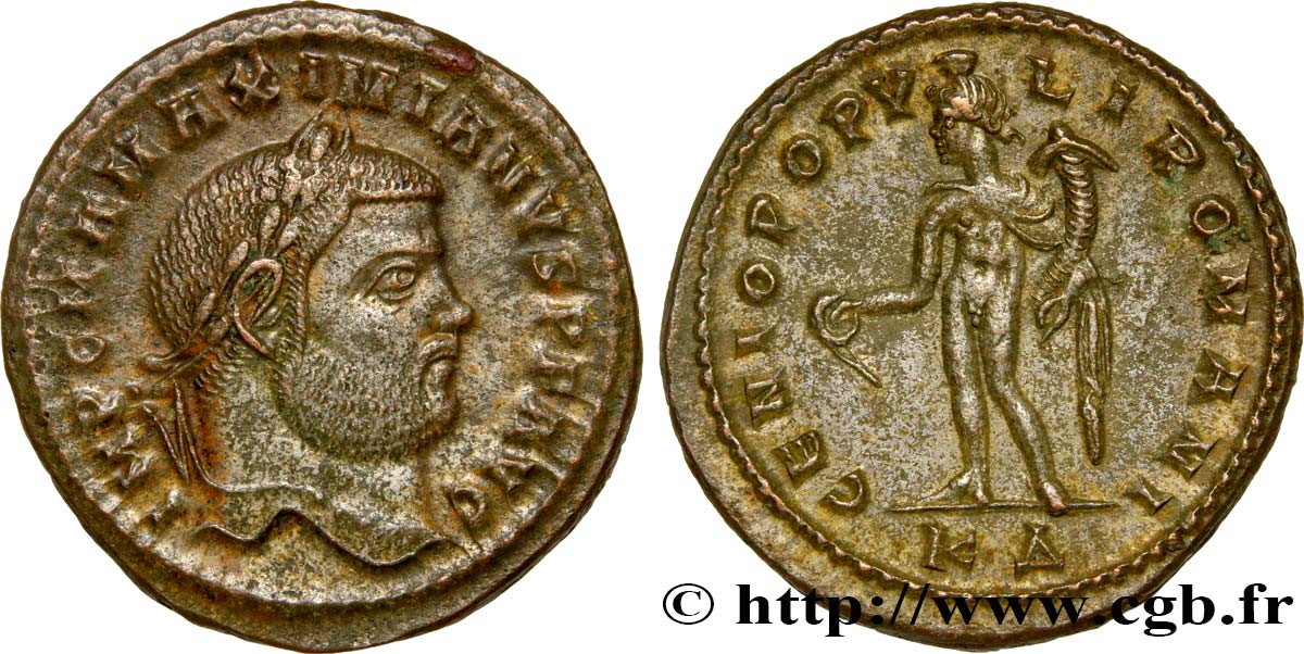 MAXIMIEN HERCULE Follis ou nummus SPL