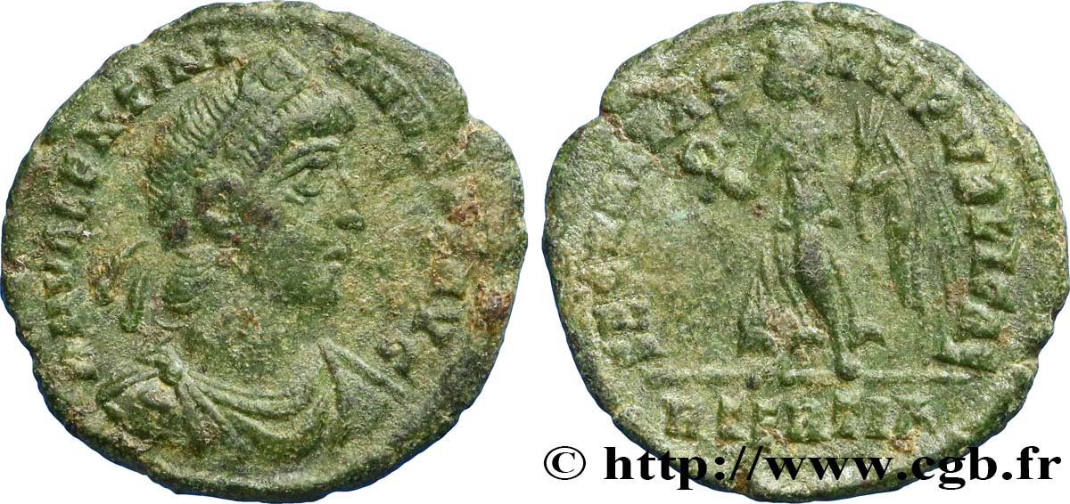 VALENTINIAN I Nummus, (PB, Æ 3) XF