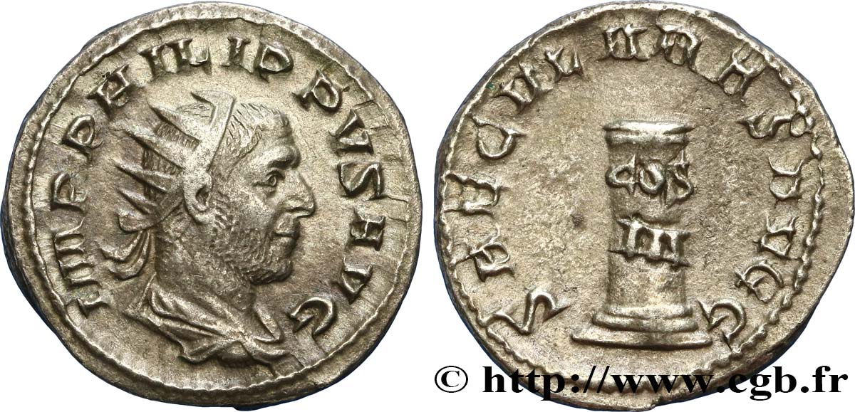 PHILIPPUS I. ARABS Antoninien fVZ/VZ