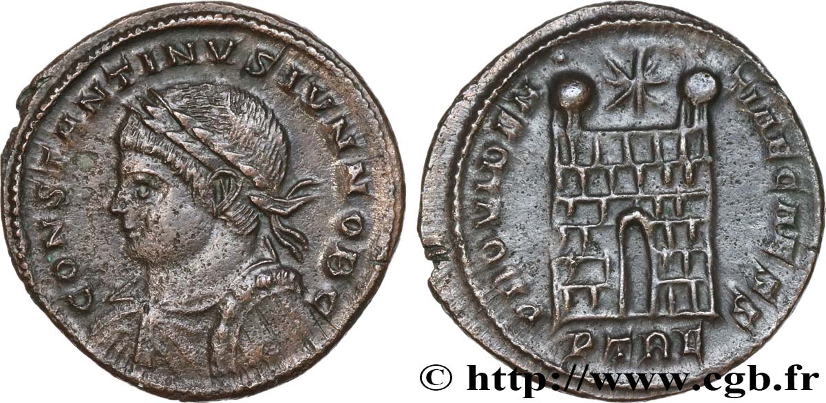 CONSTANTIN II Centenionalis ou nummus TTB+