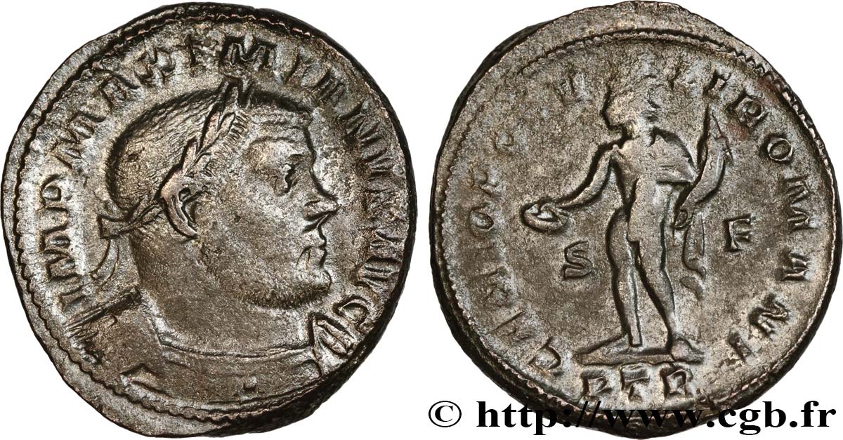 MAXIMIEN HERCULE Follis ou nummus TTB+