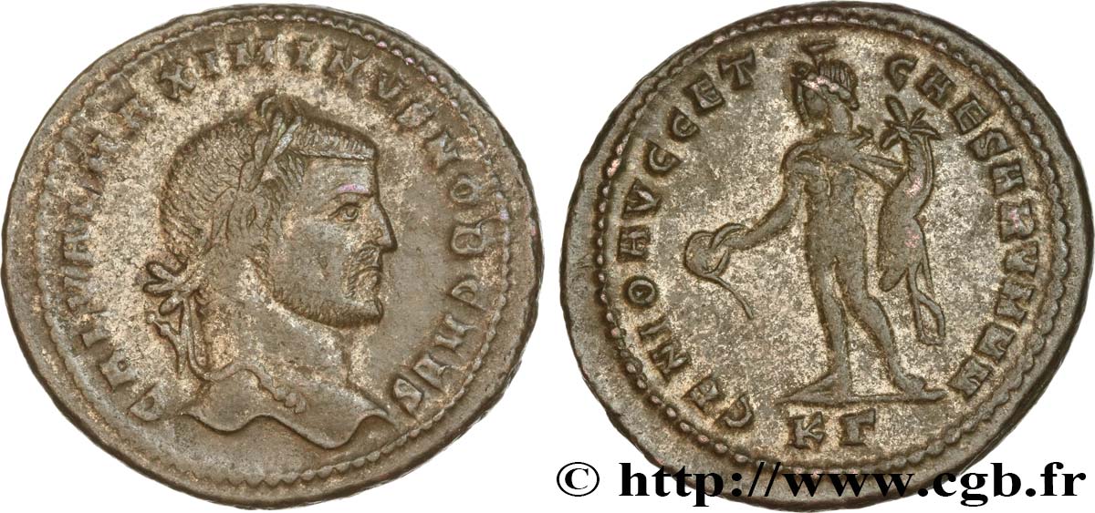 MAXIMIN II DAIA Follis ou nummus TTB+